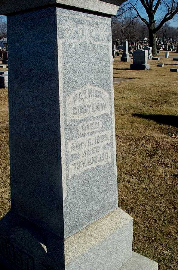 Costlow, Patrick and Dialvin (Woods) headstone